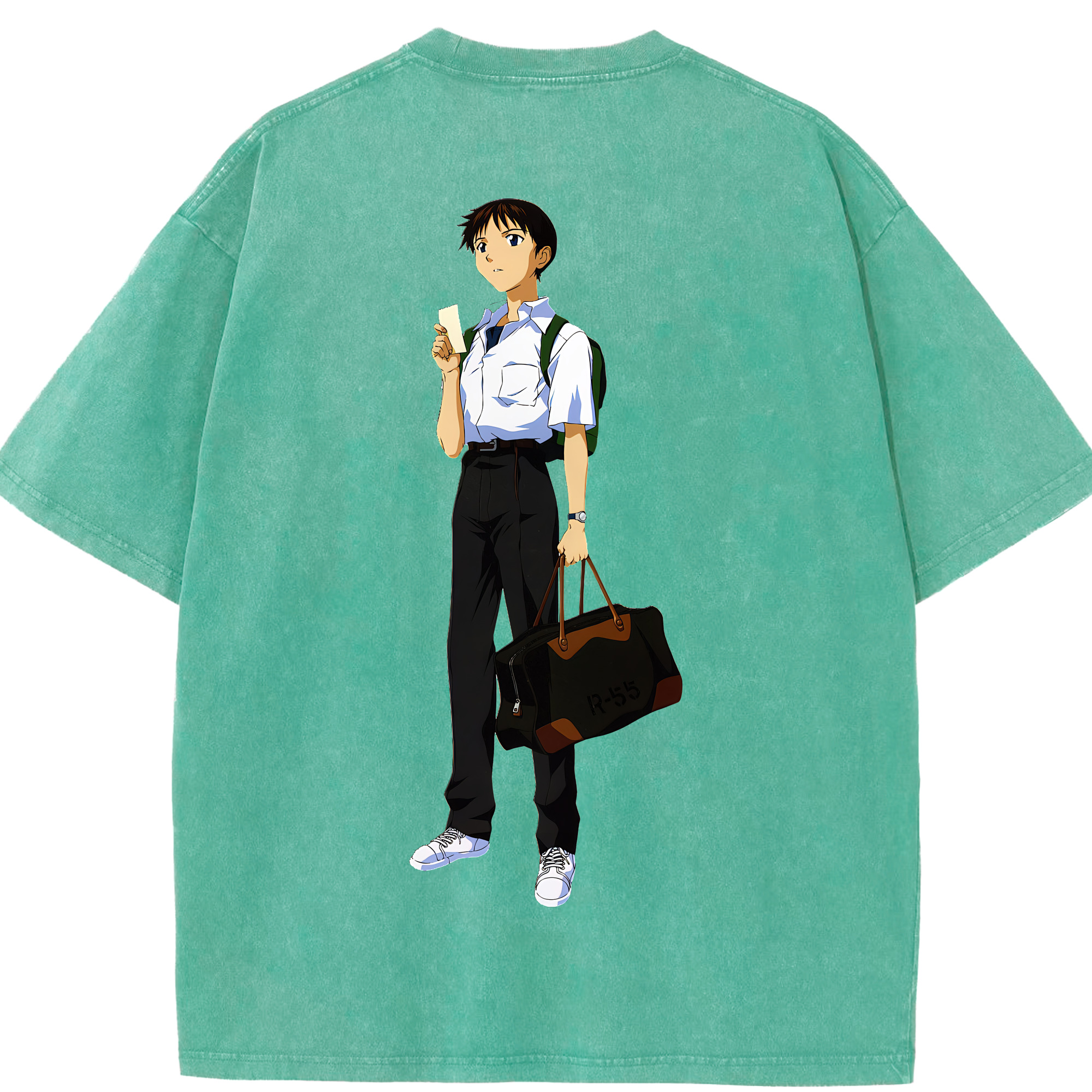 （画像用） EVA 新世紀エヴァンゲリオン 綿100% ヴィンテージ風 半袖Tシャツ（背面プリント）